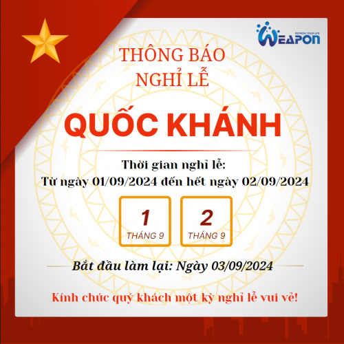 THÔNG BÁO LỊCH NGHỈ LỄ QUỐC KHÁNH 2/9