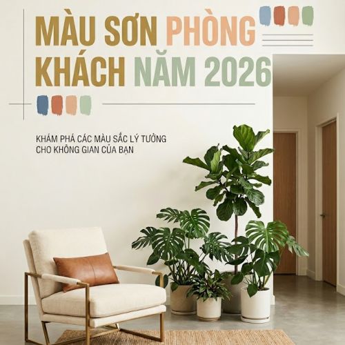 TOP 10 XU HƯỚNG MÀU SƠN PHÒNG KHÁCH NĂM 2026